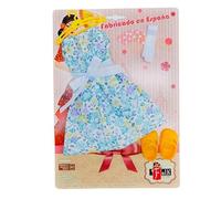 Folk Artesanía Ensemble Vêtements, Robe, accessoires, Chaussures et Cintre pour poupée classique 42 cm., Sintra, Simona. Fabriqué en Espagne Poupée non incluse dans le Lot. (Bleu)