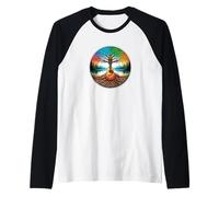 Folk Music in Nature by A Lake Guitare Acoustique Hippie Manche Raglan
