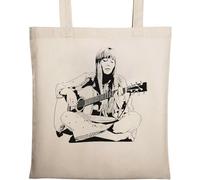 Folk Rock Singer Sac fourre-tout en coton écologique Beige