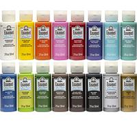 FolkArt Ensemble de Peinture en Verre émaillé, Multicolore, 59 ml (Lot de 16), Set de 944 Pièces