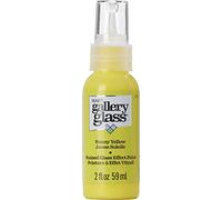 FolkArt Gallery Glass Paint 2oz-Sunny Yellow