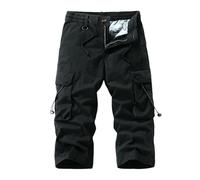 FOLKFOLD Short d'été à huit points pour homme, 3015 Noir, 46
