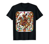Folklore Samourai Riding Dragon Costume japonais T-Shirt