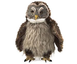 Folkmanis Eule mit „Huhu - Effekt“ / Hooting Owl 3135 Marionnette à Main Chouette en Peluche Douce