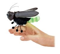 Folkmanis mini feuillette de feu de feu vert noir 1 ea