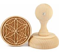 Folkroll Keksstempel Blume des Lebens, Ø 60 mm, Cookiestempel, Backstempel, Keks, Stempel, Motiv, Buchenholz, 336830