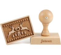 Folkroll Keksstempel Magische Weihnacht, 70x50 mm, Cookiestempel, Backstempel, Keks, Stempel, Motiv, Buchenholz, 334690