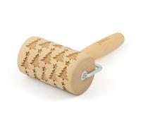 Folkroll Rouleau à pâte Arbre de Noël, mini, 9.5 cm, rouleau à pâtisserie, rouleau à gaufrer, modèle, motif, rouleau, bois de hêtre, 330708