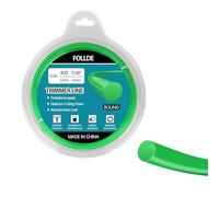 Follde T-03361 Fil de débroussailleuse rond pour Makita, 0,2 cm, compatible avec la plupart des tondeuses sans fil standard, vert, 122,4 m, 0,5 kg