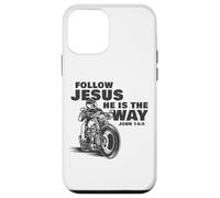 Follow Jesus He is The Way Christian Motorcycle Gospel Biker Coque pour iPhone 12 Mini