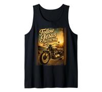 Follow Jesus He is The Way Christian Motorcycle Gospel Biker Débardeur