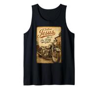 Follow Jesus He is The Way Christian Motorcycle Vintage Débardeur