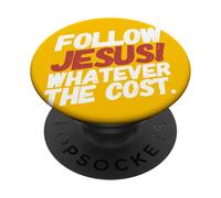 Follow Jesus Whatever The Cost Matthieu 19 PopSockets PopGrip Adhésif
