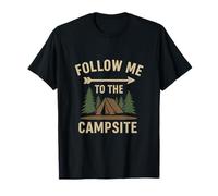 Follow Me to Campsite Tente de Camping Motif forêt T-Shirt
