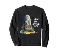 Follow The Arrows 2026 Camino De Santiago Bleu Aquarelle Sweatshirt