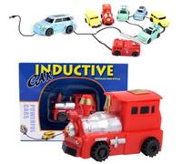 Follow-The-Line Inductive Car, Jouet voiture inductif, Suivez n'importe quelle ligne noire dessinée, Jouet Véhicule d'ingénierie à induction, voiture magique avec stylo de dessin à ligne magique (C)