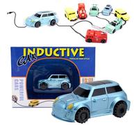 Follow-The-Line Inductive Car, Jouet voiture inductif, Suivez n'importe quelle ligne noire dessinée, Jouet Véhicule d'ingénierie à induction, voiture magique avec stylo de dessin à ligne magique (F)