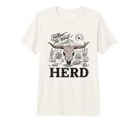 Follow The Word Not The Herd Christian Bible Verse Cow Skull T-Shirt Haut de Gamme
