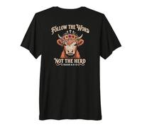 Follow The Word Not The Herd Christian Bible Verse Scripture T-Shirt Haut de Gamme