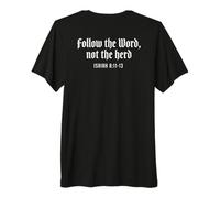 Follow The Word Not The Herd Christian Bible Verse Scripture T-Shirt Haut de Gamme