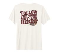 Follow The Word Not The Herd Christian Bible Verse Scripture T-Shirt Haut de Gamme