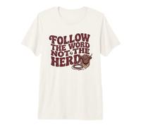 Follow The Word Not The Herd Christian Bible Verse Scripture T-Shirt Haut de Gamme