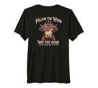 Follow The Word Not The Herd Christian Bible Verse Scripture T-Shirt Haut de Gamme