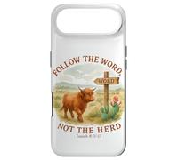Follow The Word Not The Herd Isaiah 8:11-13 Western Cow Coque pour iPhone Air