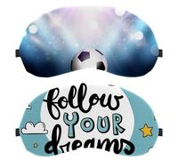 Follow Your Dream Lot de 2 masques de sommeil bloquant la lumière pour homme et femme, masque respirant pour les yeux