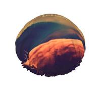 Follow_Your_Dreams Bonnet de douche imprimé double couche imperméable - Masque de bain réutilisable pour voyage, soins à domicile et routine beauté