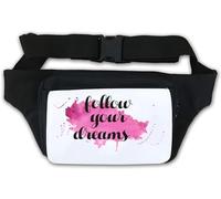 Follow Your Dreams Sac banane rose Splash Blanc