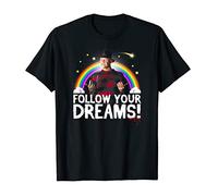 Follow Your Dreams T-Shirt Halloween Horror Movie Funny Rainbow Graphic Tee Tops Streetwear Apparel for and Adults Black(Large)