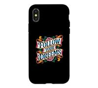 Follow Your Dreems Grammar Joke Mauvais orthographe Tatouage Incorrect Coque pour iPhone X/XS