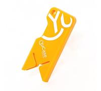 FOLMO YuCase B+ - Étui pour votre Yubikey - Avec anneau porte-clés avec possibilité d'inscription - Compatible avec Yubikey 5 NFC - Fabriqué en Suisse (orange)