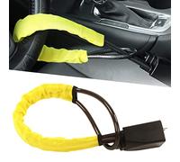 FOLOSAFENAR Antivol de Volant, Antivol de Volant 17 Pouces, Antivol de Sécurité Universel Jaune avec Deux Clés, Antivol de Sac à Main, pour Voitures, Camions, SUV