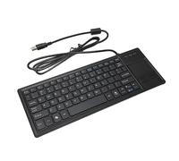 FOLOSAFENAR Clavier à écran Tactile Filaire, Clavier d'ordinateur ABS Ultra Fin Robuste Plug and Play pour Marin ou Industriel