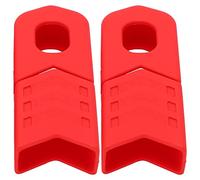 FOLOSAFENAR Lot de 4 Bottes de manivelle de vélo, 4 Protections de manivelle de vélo universelles pour vélo de Route, VTT, pour la Plupart des manivelles (Rouge)