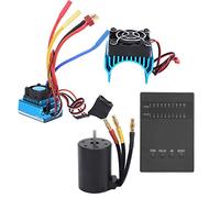 FOLOSAFENAR Moteur 3650 2300 KV+ 45 A Brushless ESC + Carte de programme + Kit dissipateur de chaleur avec fonctionnement efficace, moteur 3650 sans balais ESC pour voiture 1/10 RC