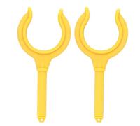 FOLOSAFENAR Serrure de Rame 2 pièces, Serrure de Support de Canne à pêche sans Effort avec Jaune Noir en Option pour canoë Kayak, Bateau Marin, dériveur(Yellow)