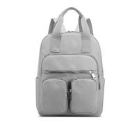 FOLOVEYA Mode Sac à Dos Femme Ordinateur Portable 15 Pouces Sac à Dos Scolaire Filles Sac a Dos PC Portable Sacs D'école pour Travail Voyage Collège Imperméable Nylon Cartable Gris
