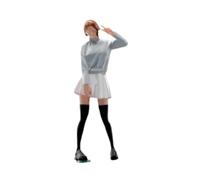 Folpus 1/64 Échelle Girl Model Figures pour décor de scène de bricolage Fitend Play jouet miniature diorama figures peintes à la main figurines