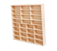 Folpus 1/64 voitures de jouets Organisateur voitures roues affichage boîtier de vitrine en bois Figures de vitrine armoire pour les figurines de magasin de, 28 Grilles