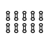 Folpus 10 Pièces Anneau Mousqueton Escalade Silicone Outil Fixation Corde Verrouillage Descendeur Stopper Convient Aux Passionnés d'escalade Sports Extrêmes, Noir