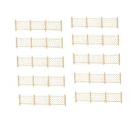 Folpus 10 Pièces Clôture Miniature Modèle Maquette Railing Barrière Bois pour Création de Décor Ferroviaire Modélisme d'Architecture Loisirs Créatifs, Style C