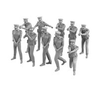 Folpus 10 Pièces Figurine Soldat Miniature Modèle Résine Figurine Guerrier Monobloc Surface Lisse Prête à Peindre et Détails, Figurines De Police À L Échelle 1/35 5CM, Ensemble De 10