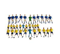 Folpus 11x miniatures de football figures minuscules personnes modèles de bricolage artisanat diorama personnages figures pour la scène bricolage micro, Joueur Jaune