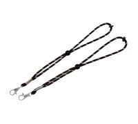 Folpus 2 Sangles de Fixation pour Gants de Ski, Cordon, connecteur, Clips pour moufles, Café 25 Cm