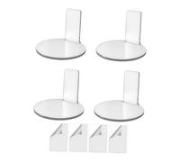 Folpus 4 Étagères Murales Flottantes en Acrylique pour Figurines, Présentoir et Vitrine Murale, Présentoirs et Rangements pour Voitures, Jouets, Mini-Figurines et Poupées de Comptoir, Clair