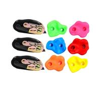 Folpus 6 Pièces Prise d'escalade Arbre Enfant Roche Artificielle Sangle Résistante Ergonomique Convient Activités Physiques Extérieures Jardin Parc, 6 Prises d'escalade