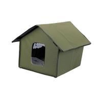 Folpus Abri Extérieur pour Chat Errant, Chaud et étanche, Lit pour Chien, Fournitures pour Animaux de Compagnie, Nid de, Maison pour Chat, Chien, Pointe Verte